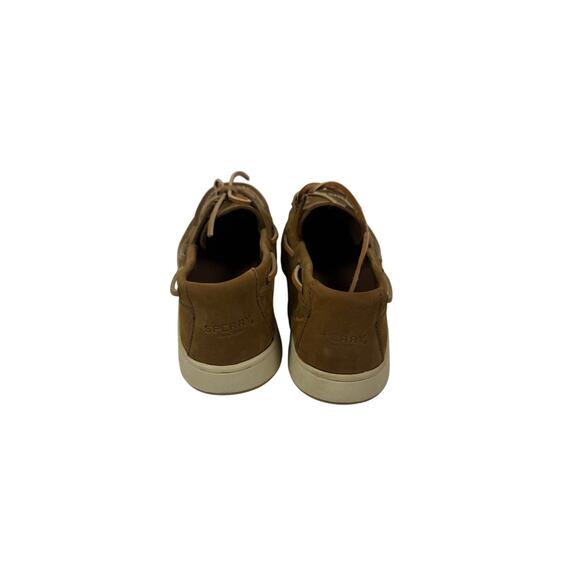 Sperry Top-Sider Gold Cup Shoes Boys Size 6w Brown Leather 2-Eye Boat Casual - Picture 3 of 5